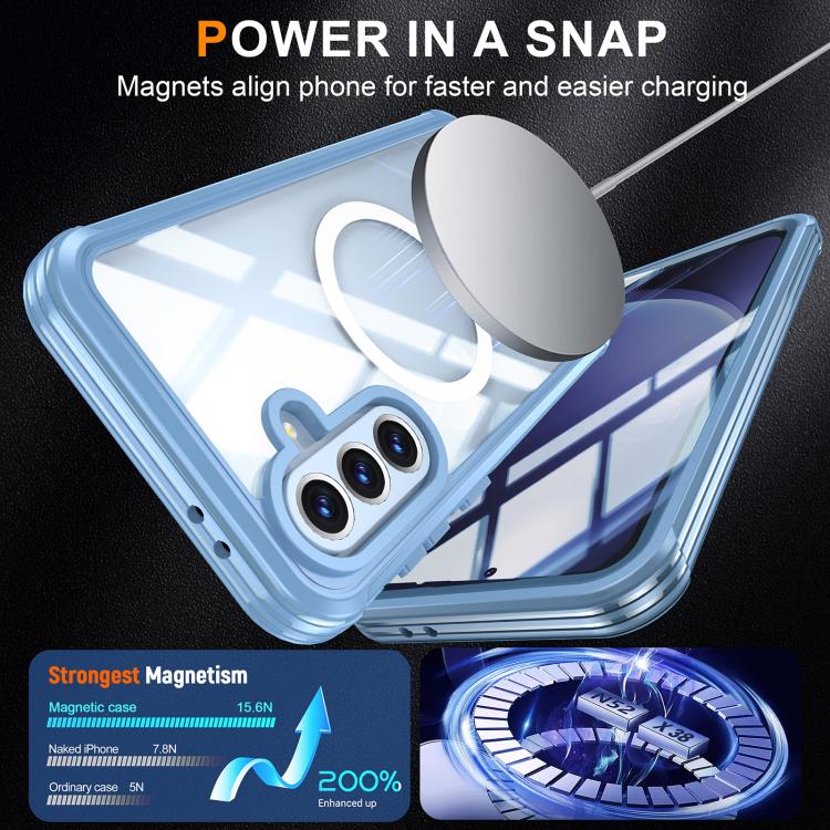 For Samsung Galaxy A36 / A56 RedPepper Tempered Glass MagSafe Phone Case(Sky Blue) - Galaxy Phone Cases by RedPepper | Online Shopping UK | buy2fix