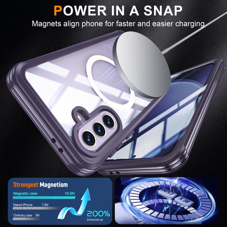 For Samsung Galaxy A36 / A56 RedPepper Tempered Glass MagSafe Phone Case(Purple) - Galaxy Phone Cases by RedPepper | Online Shopping UK | buy2fix