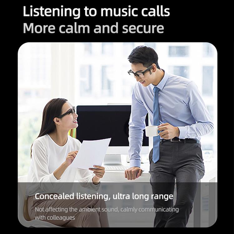 E60 ENC Noise Reduction Smart Audio Bluetooth Glasses(Black) - Smart Glasses by buy2fix | Online Shopping UK | buy2fix