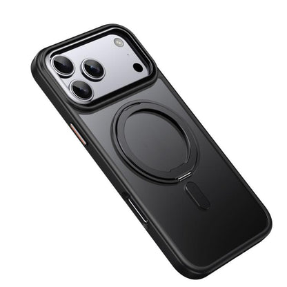 For iPhone 17 Pro Frosted 360 Degree MagSafe Magnetic Holder Phone Case(Black) - iPhone 17 Pro Cases by buy2fix | Online Shopping UK | buy2fix