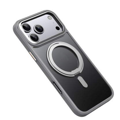 For iPhone 17 Pro Frosted 360 Degree MagSafe Magnetic Holder Phone Case(Grey) - iPhone 17 Pro Cases by buy2fix | Online Shopping UK | buy2fix