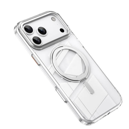 For iPhone 17 Pro Max Frosted 360 Degree MagSafe Magnetic Holder Phone Case(Silver) - iPhone 17 Pro Max Cases by buy2fix | Online Shopping UK | buy2fix
