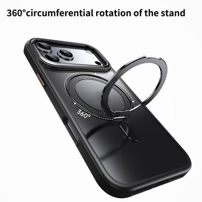 For iPhone 17 Pro Max Frosted 360 Degree MagSafe Magnetic Holder Phone Case(Silver) - iPhone 17 Pro Max Cases by buy2fix | Online Shopping UK | buy2fix