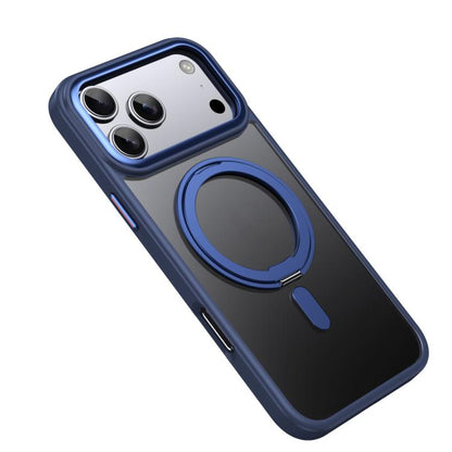 For iPhone 17 Pro Max Frosted 360 Degree MagSafe Magnetic Holder Phone Case(Blue) - iPhone 17 Pro Max Cases by buy2fix | Online Shopping UK | buy2fix