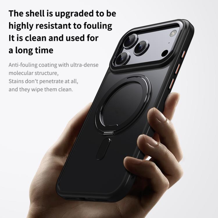 For iPhone 17 Pro Max Frosted 360 Degree MagSafe Magnetic Holder Phone Case(Blue) - iPhone 17 Pro Max Cases by buy2fix | Online Shopping UK | buy2fix