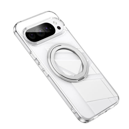For Google Pixel 10 Pro XL Frosted 360 Degree MagSafe Magnetic Holder Phone Case(Silver) - Google Cases by buy2fix | Online Shopping UK | buy2fix