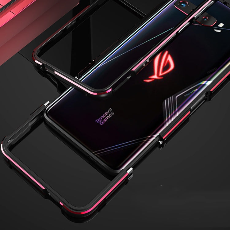 For ASUS ROG Phone 3 ZS661KS Aluminum Alloy Shockproof Protective Bumper Frame(Black Red) - ASUS Cases by buy2fix | Online Shopping UK | buy2fix