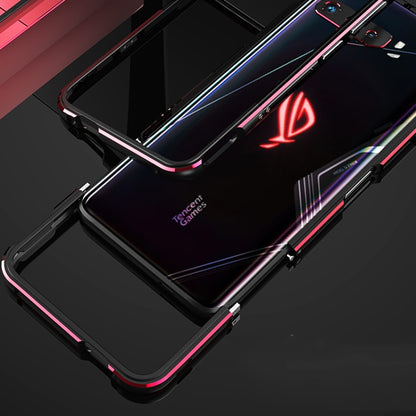 For ASUS ROG Phone 3 ZS661KS Aluminum Alloy Shockproof Protective Bumper Frame(Black Red) - ASUS Cases by buy2fix | Online Shopping UK | buy2fix