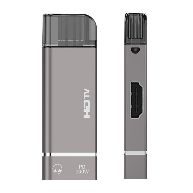 USB-C / Type-C to HDTV, 3.5mm, PD 100W 3 in 1 Multi-function Converter Docking Station(Grey) - USB HUB by buy2fix | Online Shopping UK | buy2fix