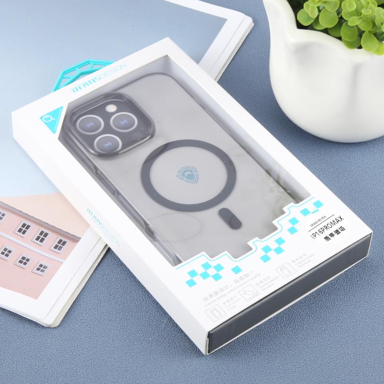 For iPhone 16 Pro Max DFANS DESIGN Shield Magsafe Magnetic PC Phone Case(Transparent Black) - iPhone 16 Pro Max Cases by DFANS DESIGN | Online Shopping UK | buy2fix