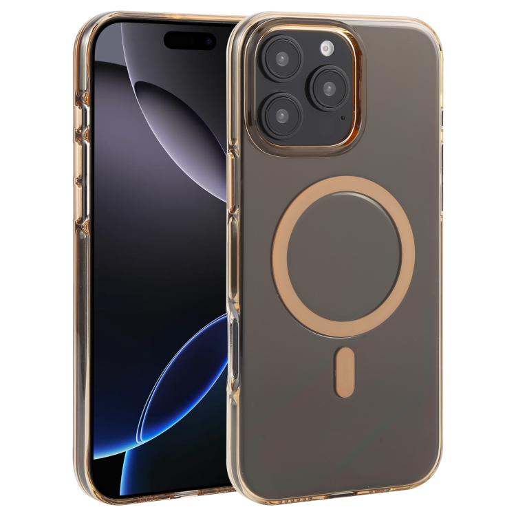 For iPhone 16 Pro Max DFANS DESIGN Shield Magsafe Magnetic PC Phone Case(Transparent Gold) - iPhone 16 Pro Max Cases by DFANS DESIGN | Online Shopping UK | buy2fix