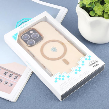 For iPhone 16 Pro Max DFANS DESIGN Shield Magsafe Magnetic PC Phone Case(Transparent Gold) - iPhone 16 Pro Max Cases by DFANS DESIGN | Online Shopping UK | buy2fix