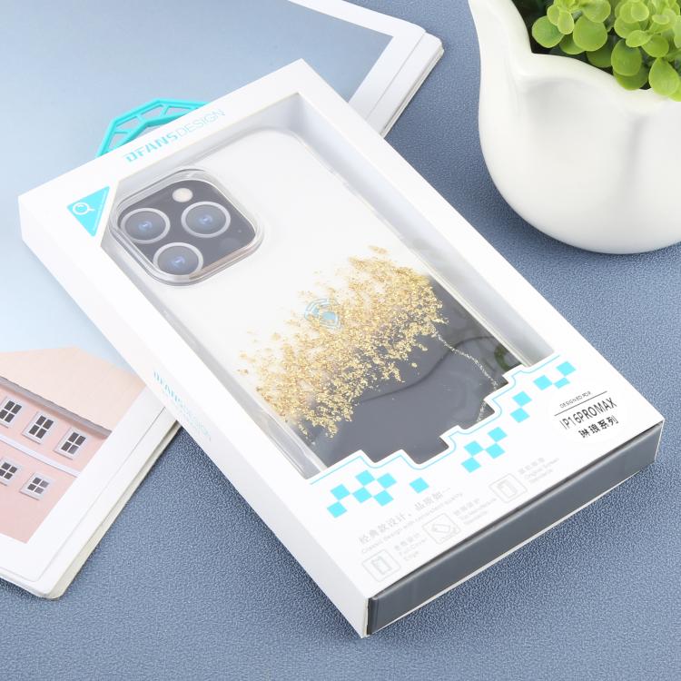 For iPhone 16 Pro Max DFANS DESIGN Dual Color Starlight Shining TPU Hybrid PC Phone Case(Black) - iPhone 16 Pro Max Cases by DFANS DESIGN | Online Shopping UK | buy2fix