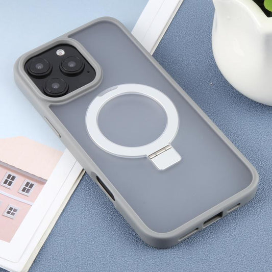 For iPhone 16 Pro Max DFANS DESIGN Frosted Magsafe Magnetic Holder Phone Case(Grey) - iPhone 16 Pro Max Cases by DFANS DESIGN | Online Shopping UK | buy2fix