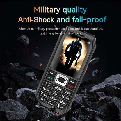 UNIWA M6000 Big Speaker Keypad Phone, 2.4 inch, Dual Flashlights, 21 Keys, SOS, FM, 4 SIM, GSM, Plug:EU Plug(Black) - UNIWA by UNIWA | Online Shopping UK | buy2fix