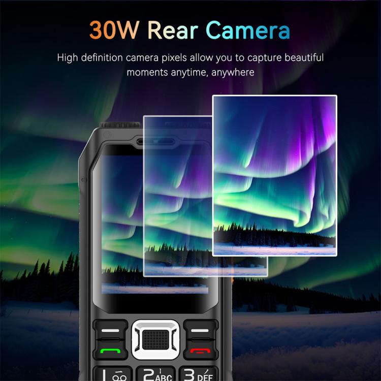 UNIWA M6000 Big Speaker Keypad Phone, 2.4 inch, Dual Flashlights, 21 Keys, SOS, FM, 4 SIM, GSM, Plug:AU Plug(Black) - Others by UNIWA | Online Shopping UK | buy2fix