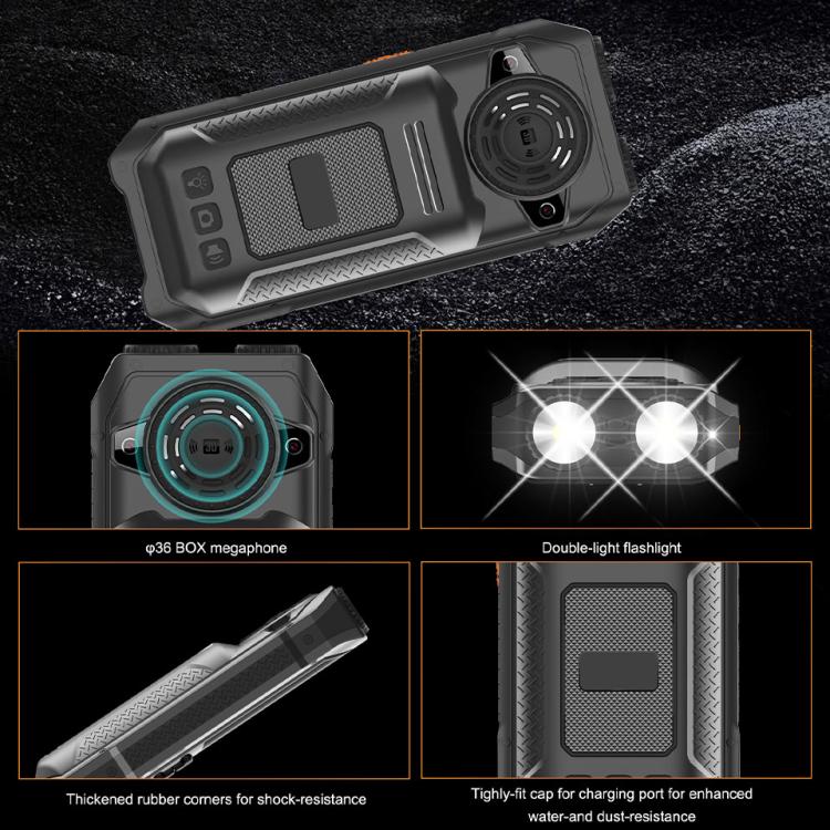 UNIWA M6000 Big Speaker Keypad Phone, 2.4 inch, Dual Flashlights, 21 Keys, SOS, FM, 4 SIM, GSM, Plug:EU Plug(Black) - UNIWA by UNIWA | Online Shopping UK | buy2fix