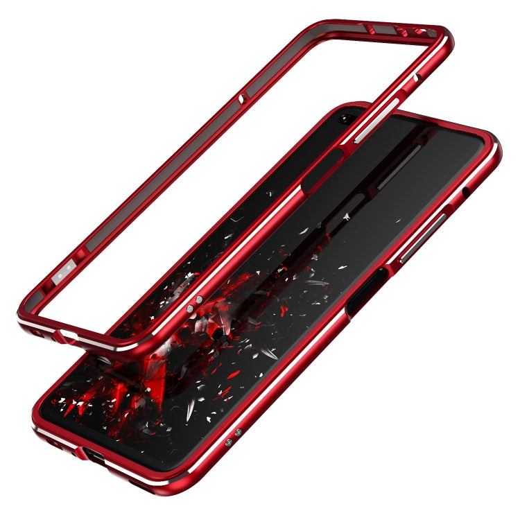 For Huawei Honor V30 Aluminum Alloy Shockproof Protective Bumper Frame(Red Silver) - Honor Cases by buy2fix | Online Shopping UK | buy2fix