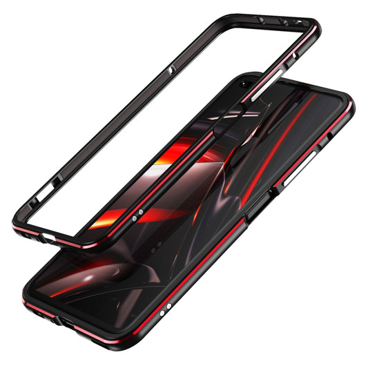 For Huawei Honor V30 Aluminum Alloy Shockproof Protective Bumper Frame(Black Red) - Honor Cases by buy2fix | Online Shopping UK | buy2fix