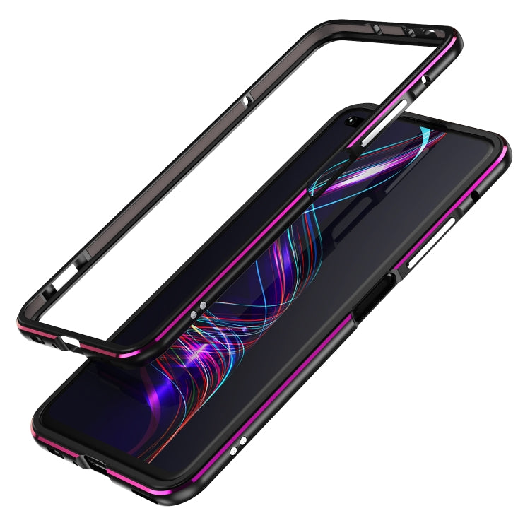 For Huawei Honor V30 Aluminum Alloy Shockproof Protective Bumper Frame(Black Purple) - Honor Cases by buy2fix | Online Shopping UK | buy2fix