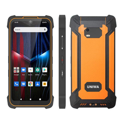 UNIWA P551 Handheld PDA Rugged Phone, 4GB+64GB, 5.5 inch Android 11 Mediatek MT6765 Helio P35 Octa Core, Network: 4G, Plug:US Plug(Orange) - UNIWA by UNIWA | Online Shopping UK | buy2fix