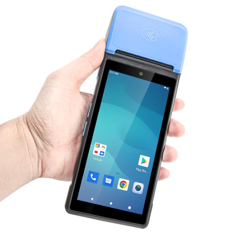 UNIWA V6P Thermal Label Printer Handheld PDA, 2GB+16GB, 5.45 inch Android 12 Mediatek MT6761 Quad Core, NFC, Network: 4G, Plug:EU Plug(Black Blue) - UNIWA by UNIWA | Online Shopping UK | buy2fix