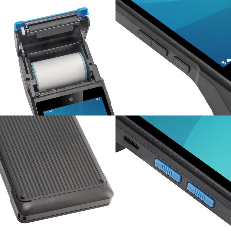 UNIWA V6P Thermal Label Printer Handheld PDA, 2GB+16GB, 5.45 inch Android 12 Mediatek MT6761 Quad Core, NFC, Network: 4G, Plug:UK Plug(Black Blue) - UNIWA by UNIWA | Online Shopping UK | buy2fix