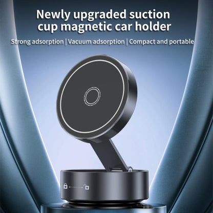 Q12 Foldable Vacuum MagSafe Magnetic Suction Cup Phone Holder(Black) - Universal Car Holders by buy2fix | Online Shopping UK | buy2fix