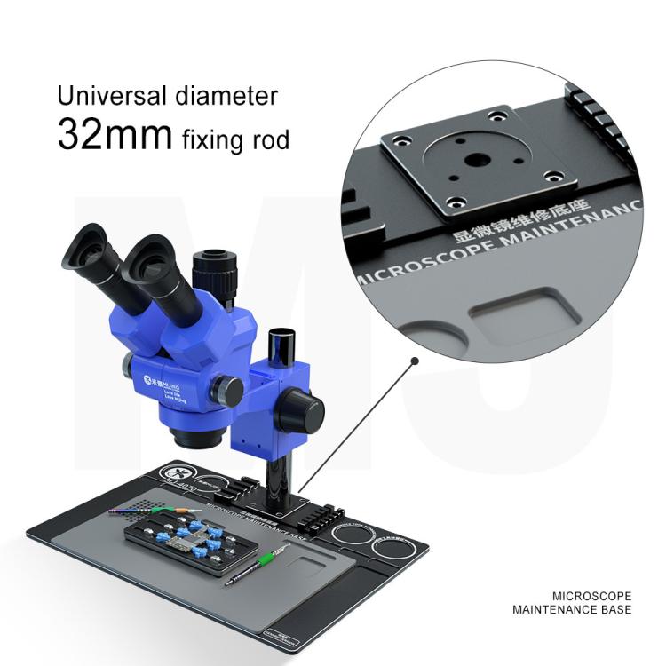 Mijing Fixed Rod Diameter 32mm Universal Microscope Aluminum Alloy Big Base, Mold:MJ-4030 - Microscope Magnifier Series by MIJING | Online Shopping UK | buy2fix