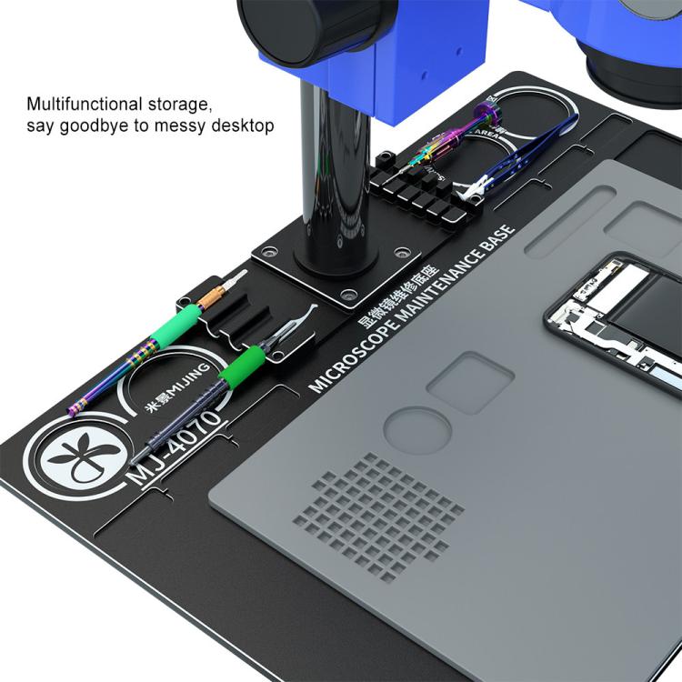 Mijing Fixed Rod Diameter 32mm Universal Microscope Aluminum Alloy Big Base, Mold:MJ-4030 - Microscope Magnifier Series by MIJING | Online Shopping UK | buy2fix