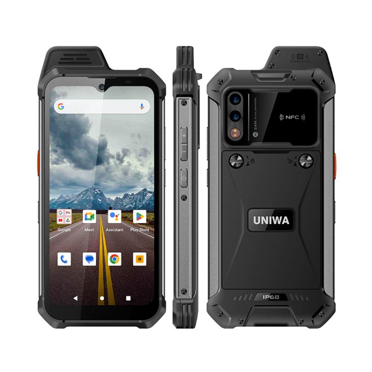 UNIWA W999 Rugged Phone, 8GB+128GB, 6.3 inch Android 13 Mediatek MT6789 Helio G99 Octa Core, NFC, Network: 4G, Plug:EU Plug(Black) - UNIWA by UNIWA | Online Shopping UK | buy2fix