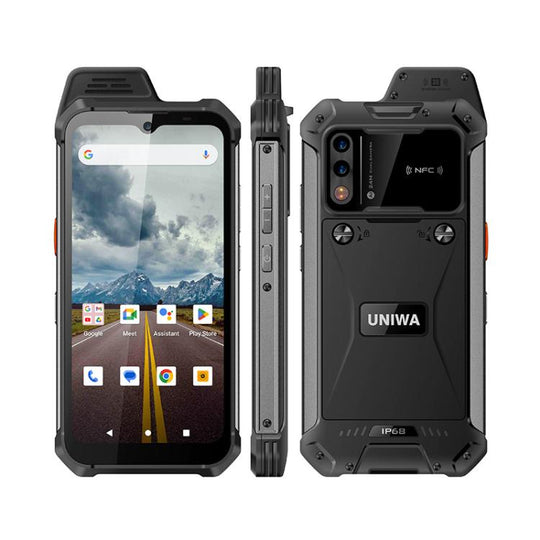 UNIWA W999 Rugged Phone, 8GB+128GB, 6.3 inch Android 13 Mediatek MT6789 Helio G99 Octa Core, NFC, Network: 4G, Plug:EU Plug(Black)