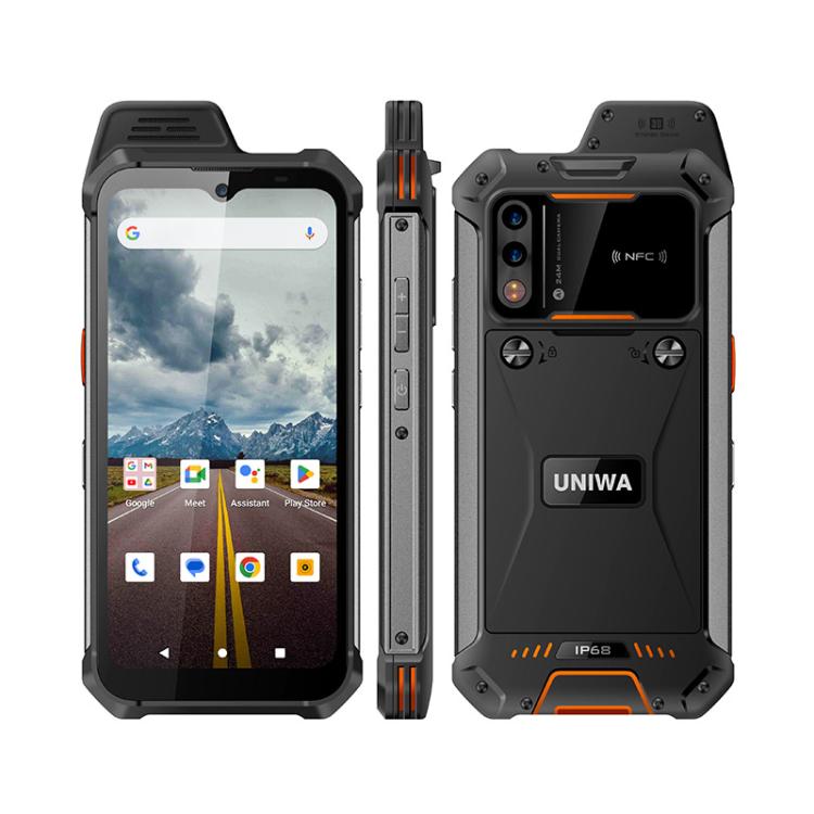 UNIWA W999 Rugged Phone, 8GB+128GB, 6.3 inch Android 13 Mediatek MT6789 Helio G99 Octa Core, NFC, Network: 4G, Plug:AU Plug(Black Orange) - UNIWA by UNIWA | Online Shopping UK | buy2fix