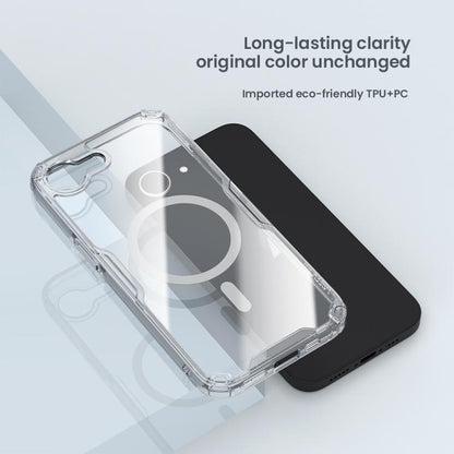 For iPhone 16e NILLKIN Ultra Clear Magnetic PC + TPU Phone Case(Transparent) - iPhone 16e Cases by NILLKIN | Online Shopping UK | buy2fix
