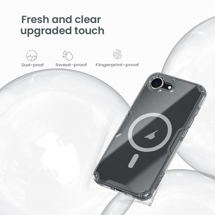 For iPhone 16e NILLKIN Ultra Clear Magnetic PC + TPU Phone Case(Transparent) - iPhone 16e Cases by NILLKIN | Online Shopping UK | buy2fix
