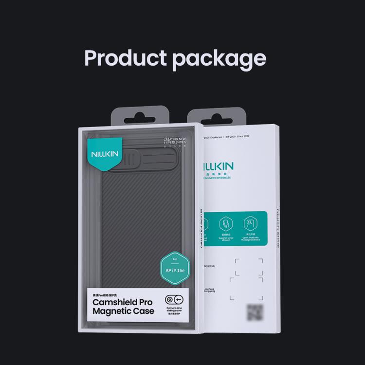 For iPhone 16e NILLKIN CamShield Pro Magnetic PC Phone Case(Black) - iPhone 16e Cases by NILLKIN | Online Shopping UK | buy2fix
