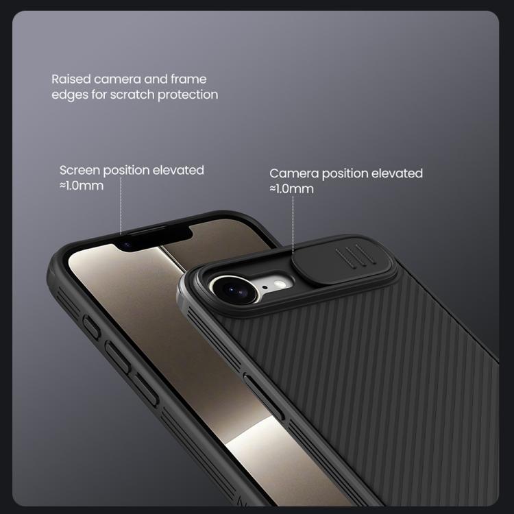For iPhone 16e NILLKIN CamShield Pro Magnetic PC Phone Case(Black) - iPhone 16e Cases by NILLKIN | Online Shopping UK | buy2fix