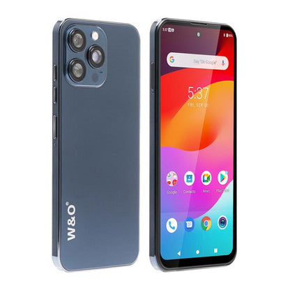 W&O X200 Pro, 4GB+128GB, 6.8 inch Android 10 Mediatek MT6765 Helio P35 Octa Core, Network: 4G, Plug:EU Plug(Blue) - UNIWA by buy2fix | Online Shopping UK | buy2fix