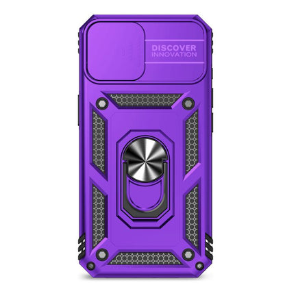 For iPhone 16e Sliding Camshield Holder Phone Case(Purple) - iPhone 16e Cases by buy2fix | Online Shopping UK | buy2fix