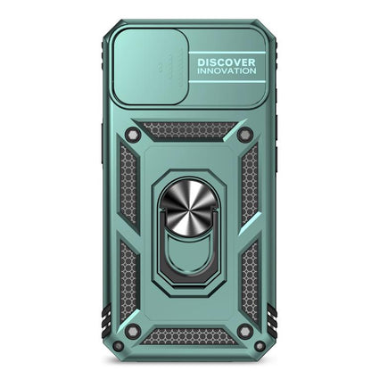For iPhone 16e Sliding Camshield Holder Phone Case(Dark Green) - iPhone 16e Cases by buy2fix | Online Shopping UK | buy2fix