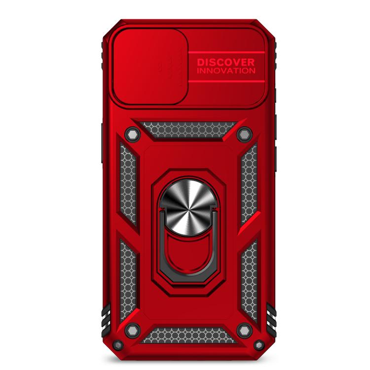 For iPhone 16e Sliding Camshield Holder Phone Case(Red) - iPhone 16e Cases by buy2fix | Online Shopping UK | buy2fix