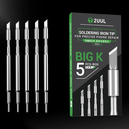 2uul 5 in 1 FD21 Big-K Soldering Iron Tips for Most C210 Soldering Station - Soldering Iron Tip by 2UUL | Online Shopping UK | buy2fix