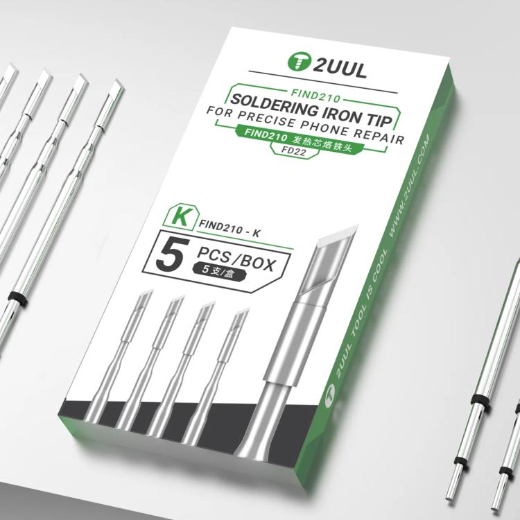 2uul 5 in 1 Soldering Iron Tips for Most C210 Soldering Station, Model:FD22 K - Soldering Iron Tip by 2UUL | Online Shopping UK | buy2fix