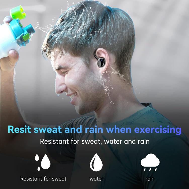 Q38 Ear-mounted LED Digital Display Wireless Bluetooth Earphone(Black) - Bluetooth Earphone by buy2fix | Online Shopping UK | buy2fix