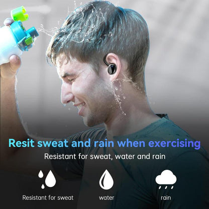 Q38 Ear-mounted LED Digital Display Wireless Bluetooth Earphone(Black) - Bluetooth Earphone by buy2fix | Online Shopping UK | buy2fix