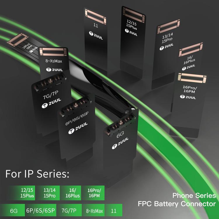 2uul BT03 FPC Battery Connector for iPhone 6 to 16 Pro Max - Test Tools by 2UUL | Online Shopping UK | buy2fix