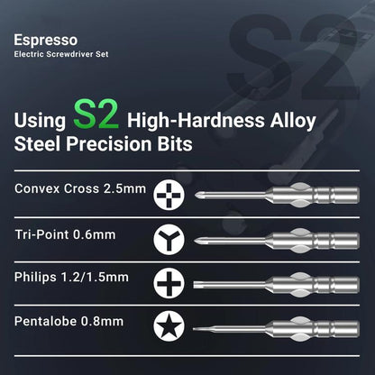 2uul SD11 Espresso Electric Screwdriver Set - Screwdriver Set by 2UUL | Online Shopping UK | buy2fix