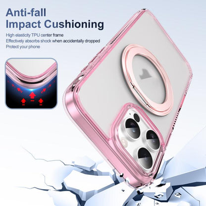 For iPhone 16 Pro Translucent Frosted MagSafe Holder Phone Case with AI Button(Pink) - iPhone 16 Pro Cases by buy2fix | Online Shopping UK | buy2fix