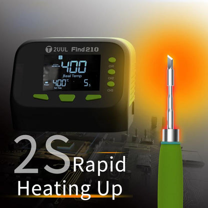 2uul FD01 Find210 60W High-Power AC Transformer Soldering Station, Plug:EU Plug - Soldering Iron Set by 2UUL | Online Shopping UK | buy2fix