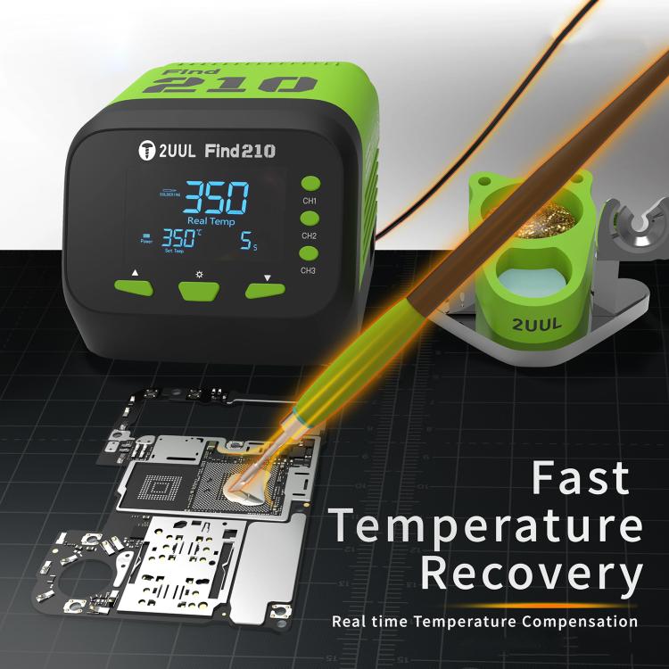 2uul FD01 Find210 60W High-Power AC Transformer Soldering Station, Plug:EU Plug - Soldering Iron Set by 2UUL | Online Shopping UK | buy2fix